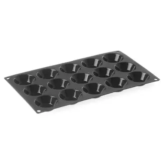 Hendi Tartelettevormen - anti-aanbak siliconen - vaatwasser- en ovenbestendig - set van 15 stuks - ø50x(H)17 mm