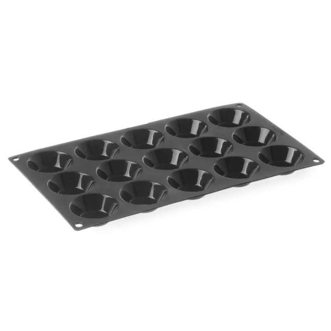 Hendi Tartelettevormen - anti-aanbak siliconen - vaatwasser- en ovenbestendig - set van 15 stuks - ø50x(H)17 mm