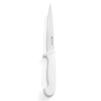 HENDI Fileermes wit 300 mm met PP-heft volgens HACCP voor keuken