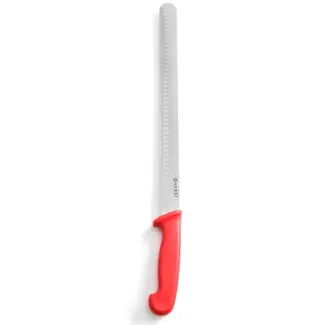 HENDI Ham- en zalmmes – polypropyleen heft – roestvrij staal – 490 mm – rood