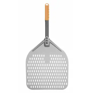 HENDI Vierkante geperforeerde pizzaschep – geanodiseerd aluminium – korte handgreep – 350x710 mm