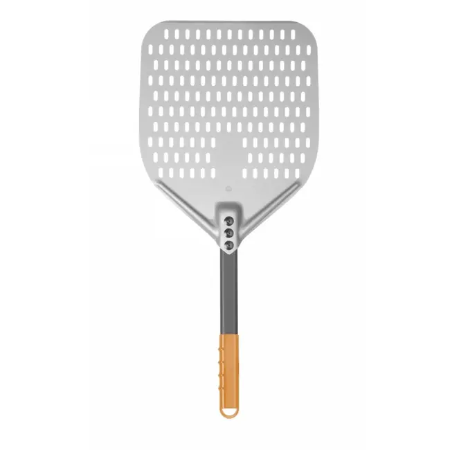 HENDI Vierkante geperforeerde pizzaschep – 300x660 mm – hittebestendige siliconen grip – compact ontwerp