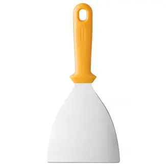 HENDI Heavy-duty pizzaspatel – ergonomisch ontwerp – roestvast staal – oranje – 263x132 mm