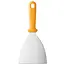 HENDI Heavy-duty pizzaspatel – ergonomisch ontwerp – roestvast staal – oranje – 263x132 mm