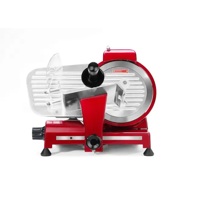 HENDI Snijmachine Profi Line – 220 mm mes – rode uitvoering – luchtgekoelde motor – 230V/280W