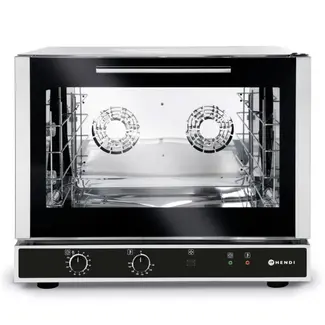 HENDI Bakkerij heteluchtoven – vochtinjectie – 4 trays – roestvrij staal – energiezuinig – 220-240V/6400W