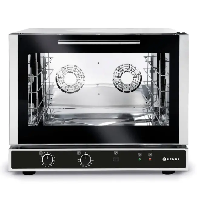 HENDI Bakkerij heteluchtoven – vochtinjectie – 4 trays – roestvrij staal – energiezuinig – 220-240V/6400W