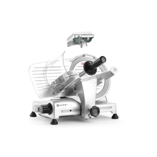 HENDI Snijmachine Profi Line – Hoog vermogen – Veiligheidsschild – 220 mm mes – Aluminium behuizing