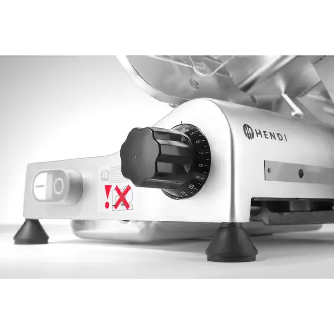 HENDI Snijmachine Profi Line – Hoog vermogen – Veiligheidsschild – 220 mm mes – Aluminium behuizing
