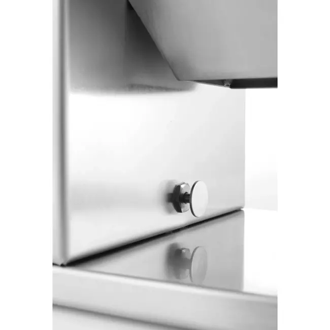 HENDI Elektrische worstsnijder – dubbel mes – regelbare snijdikte – 48 mm diameter – metalen en roestvast staal