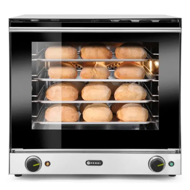 HENDI Heteluchtoven – 62L – 50˚C tot 300˚C – 4 trays – 230V/2670W – roestvrij staal