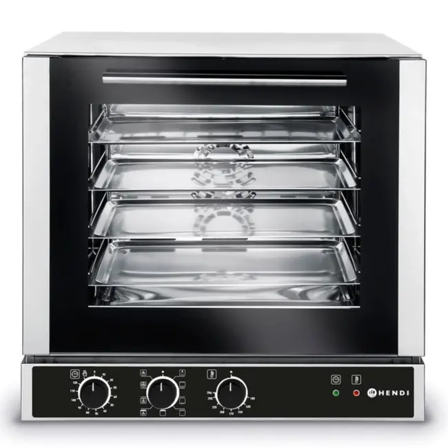 HENDI Multifunctionele heteluchtoven – roestvrij staal – 4 trays – 230V/2600W – 590x709x589 mm