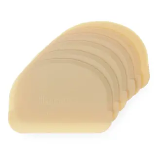 HENDI Halfronde deegschraper 6 stuks, PP, 120 x 88 mm voor deegwerk