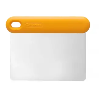 HENDI Deegschraper AISI 301 staal, flexibel blad en oranje handvat