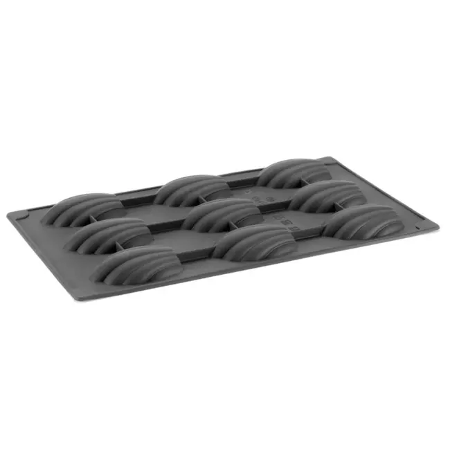 HENDI Siliconen madeleinevorm – anti-aanbak – vaatwasser- en ovenbestendig – 70x47x17 mm