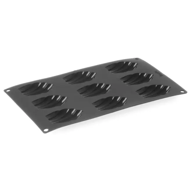 HENDI Siliconen madeleinevorm – anti-aanbak – vaatwasser- en ovenbestendig – 70x47x17 mm