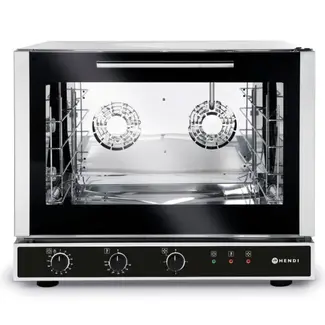 HENDI Oven met stoominjectie – 400V/6400W – roestvast staal – 4 trays – 783x755x634 mm