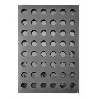 HENDI Siliconen bakvorm mini-muffin met 48 ronde vormen van 3,5 cm
