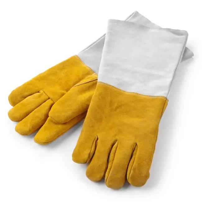 HENDI Hittebestendige leren barbecue handschoenen – extra lang – 2 stuks – 460 mm