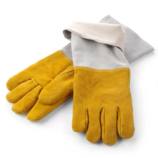 HENDI Hittebestendige leren barbecue handschoenen – extra lang – 2 stuks – 460 mm