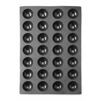 HENDI Siliconen bakvorm – Halfrond – Antiaanbak – 600x395x35 mm – Ø7 cm