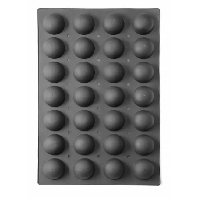 HENDI Siliconen bakvorm – Halfrond – Antiaanbak – 600x395x35 mm – Ø7 cm