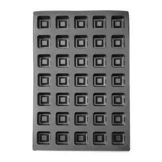 HENDI Siliconen bakvorm square met 35 vierkante vormen van 5,5 x 5,5 cm