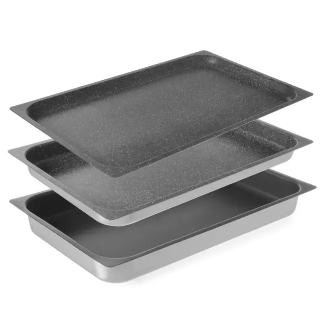 HENDI Bak met anti-aanbaklaag – GN 1/1 – 530x325x40 mm – Aluminium – Ovenbestendig