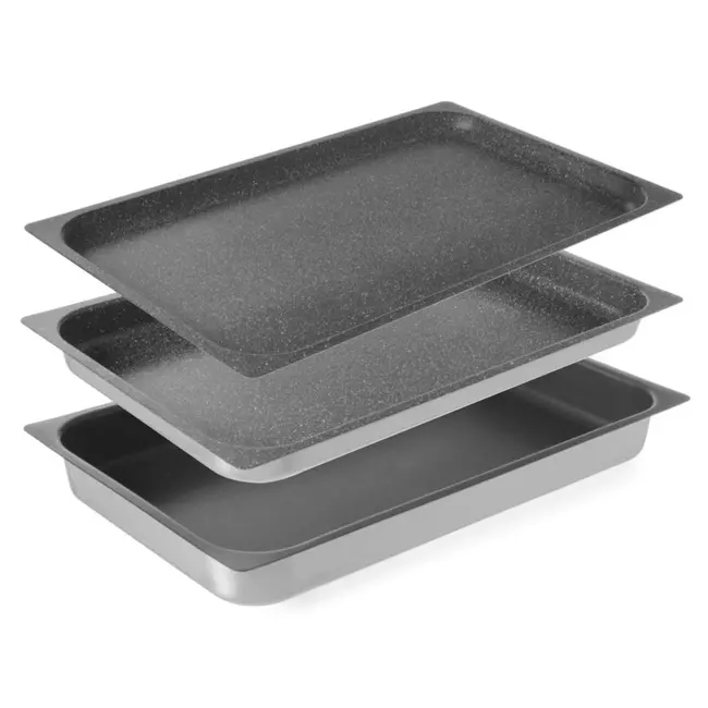 HENDI Bak met anti-aanbaklaag – GN 1/1 – 530x325x65 mm – aluminium – ovenbestendig
