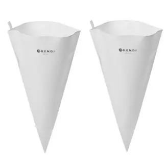 HENDI Spuitzakken katoen – uitkookbaar – met ophangoog – 350 mm – set van 2