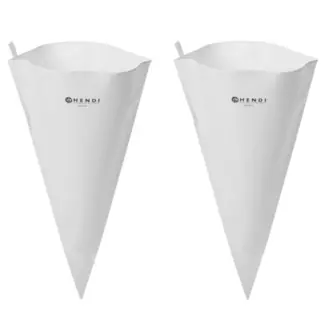 HENDI Spuitzakken katoen – uitkookbaar – met ophangoog – 500 mm – set van 2