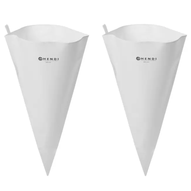 HENDI Spuitzakken katoen – uitkookbaar – met ophangoog – 500 mm – set van 2