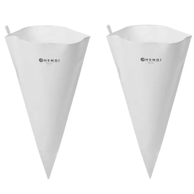 HENDI Katoenen spuitzakken – uitkookbaar – met ophangoog – 450 mm – set van 2