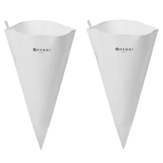 HENDI Katoenen spuitzakken – uitkookbaar – polyurethaan binnenlaag – 400 mm – 2 stuks