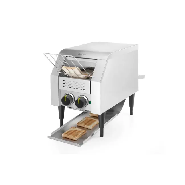 HENDI Doorloop broodrooster – instelbare snelheid – opvangbak – 288x368x410 mm