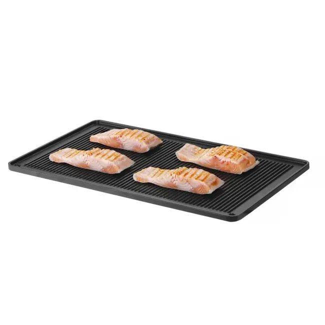 HENDI Geribbelde grillplaat – PTFE-coating – 530x325 mm – Ovenbestendig tot 200°C