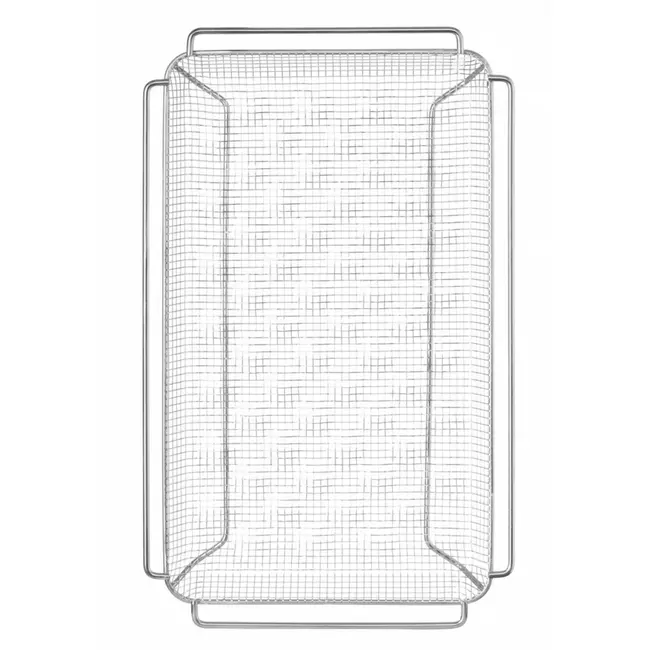 HENDI Ovenmand voor frietjes – golvende bodem – roestvast staal – 530x325x40 mm