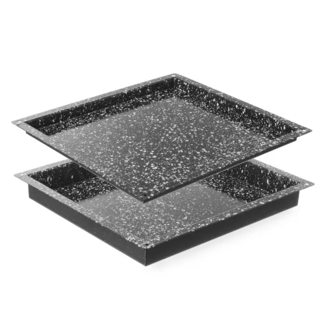 HENDI Convectomat bakplaat – geëmailleerd staal – antiaanbaklaag – hittebestendig tot 300°C – GN 2/3 – 345x325x40 mm