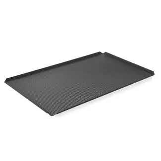 HENDI Geperforeerde ovenplaat – anti-aanbaklaag – 530x325x10 mm – 4 randen