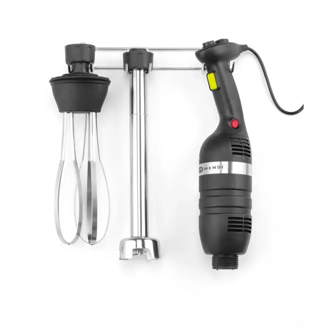 HENDI Staafmixer set – variabele snelheid – garde en wandrek – zwart – 350W