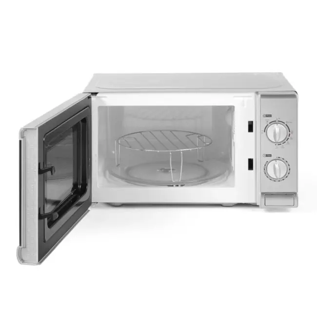 HENDI Magnetron met grillfunctie – 20L – 700W magnetronvermogen – 1000W grillvermogen – roestvrij staal – 9 vermogensniveaus