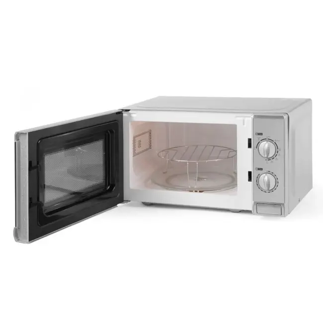 HENDI Magnetron met grillfunctie – 20L – 700W magnetronvermogen – 1000W grillvermogen – roestvrij staal – 9 vermogensniveaus