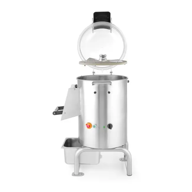 HENDI Aardappelschiller – Professioneel – 10 kg capaciteit – 230V/750W – Roestvrij staal – 22 liter – Timer