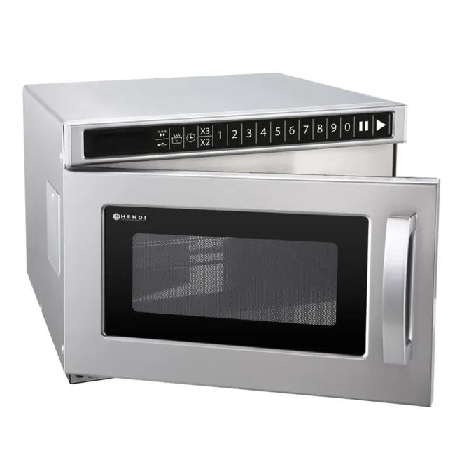 HENDI Programmeermagnetron met USB-poort – 1800W – 18L – Roestvrij staal – Keramische vloer – 10 vermogensniveaus