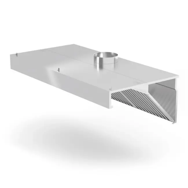 HENDI Afzuigkap voor muurmontage – zonder verlichting – roestvast staal – 1000x700x450 mm