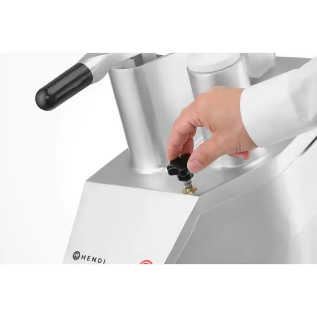 HENDI Groentesnijder Profi Line – 230V/550W – 5 schijven – Veilig en hygiënisch ontwerp – 100-300 kg/h