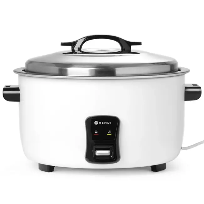 HENDI Rijstkoker – 10 liter – Anti-aanbakcoating – Automatische warmhoudfunctie – Inclusief accessoires