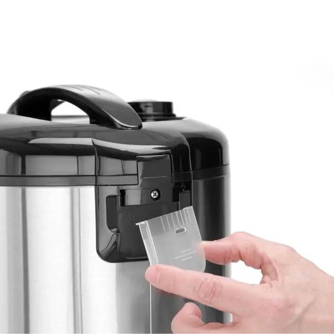 HENDI Rijstkoker met stoomfunctie – 1,8L – roestvast staal – warmhoudmodus – inclusief accessoires