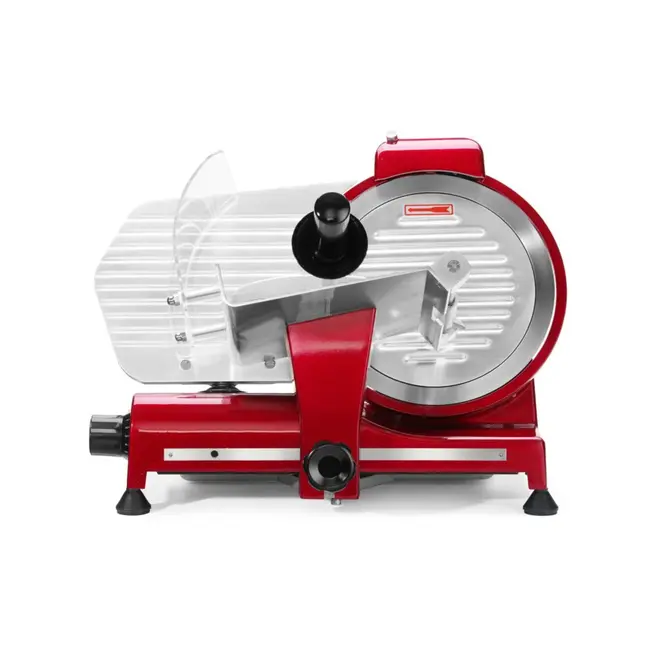 HENDI Snijmachine Profi Line – Rood – 250 mm – Hoog vermogen – Veiligheidsfuncties