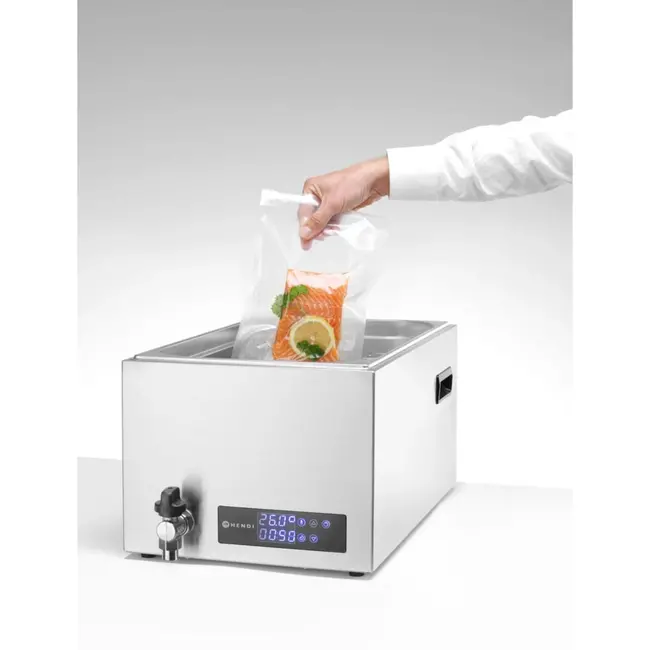 HENDI Sous-vide systeem – 20L – RVS – Precisie thermostaat – Inclusief inzet – 230V/600W
